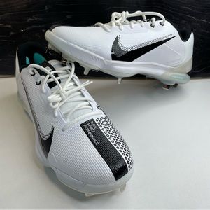 Nike Force Zoom Trout 7 Pro Black White Baseball Cleats Men's Size 14